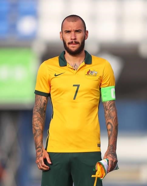 Anthony Kalik of Australia look on during a International Friendly match between Mexico and Australia at Marbella Municipal Stadium on June 12, 2021...