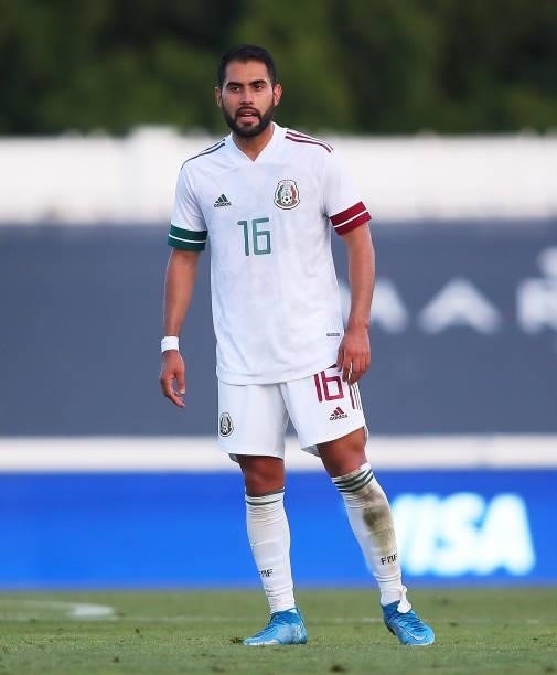 José Joaquín Esquivel Martínez of Mexico in action during a International Friendly match between Mexico and Australia at Marbella Municipal Stadium...