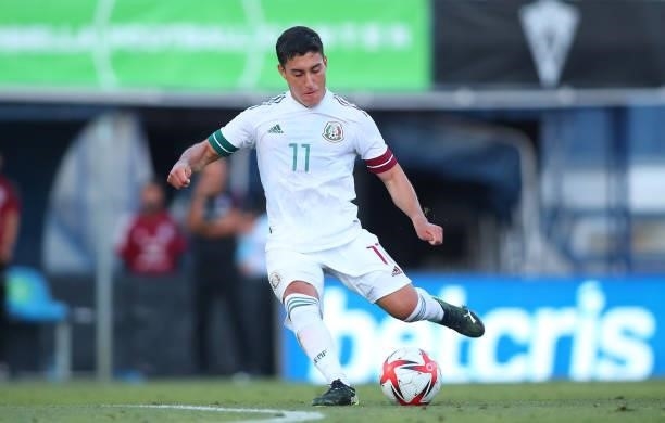 Alejandro Zendejas Saavedra of Mexico in action during a International Friendly match between Mexico and Australia at Marbella Municipal Stadium on...