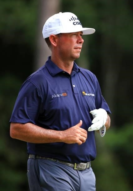 Chez Reavie walks from the 12th tee during the third round of the Palmetto Championship at Congaree on June 12, 2021 in Ridgeland, South Carolina.