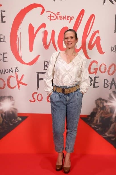 Lorie Pester attends the “Cruella” Paris Gala Screening at cinema Le Grand Rex on June 11, 2021 in Paris, France.