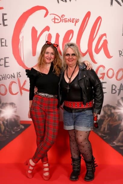 Roxane Damidot and Valérie Damidot attend the “Cruella” Paris Gala Screening at cinema Le Grand Rex on June 11, 2021 in Paris, France.