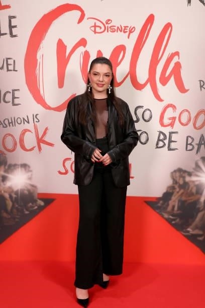 Clara Marz attends the “Cruella” Paris Gala Screening at cinema Le Grand Rex on June 11, 2021 in Paris, France.