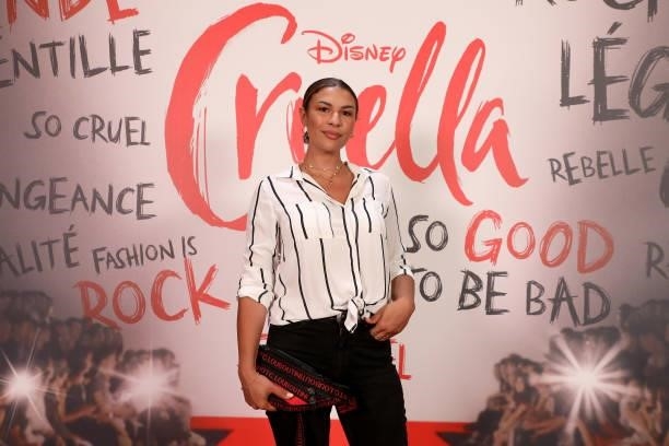 Léa Djadja attends the “Cruella” Paris Gala Screening at cinema Le Grand Rex on June 11, 2021 in Paris, France.