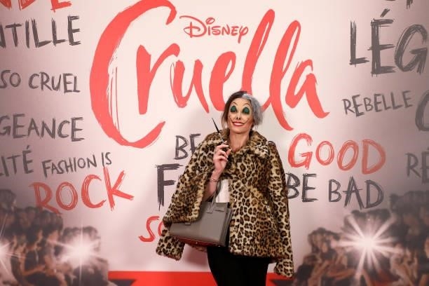 Capucine Anav attends the “Cruella” Paris Gala Screening at cinema Le Grand Rex on June 11, 2021 in Paris, France.
