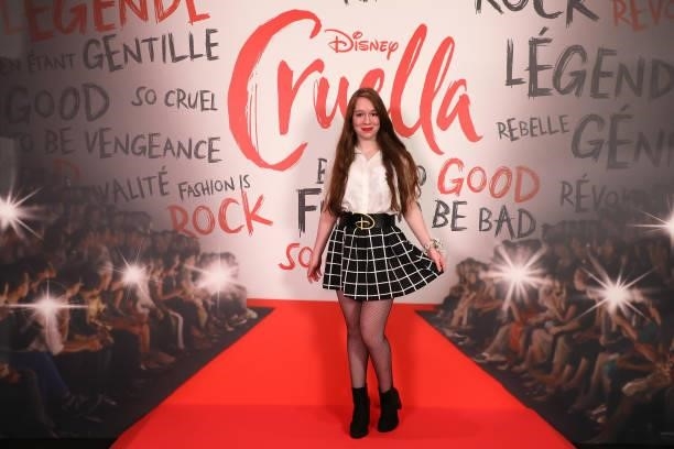 Miss Jarachi attends the “Cruella” Paris Gala Screening at cinema Le Grand Rex on June 11, 2021 in Paris, France.