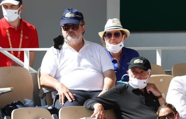 Pierre Herme and his wife Valerie Herme attend day 13 of the 2021 Roland-Garros, French Open, a Grand Slam tennis tournament at Roland-Garros stadium...