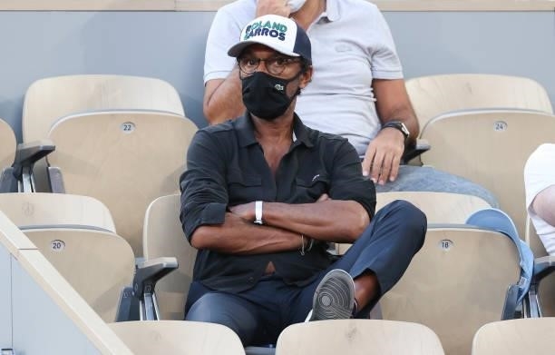 Manu Katche attends day 13 of the 2021 Roland-Garros, French Open, a Grand Slam tennis tournament at Roland-Garros stadium on June 11, 2021 in Paris,...