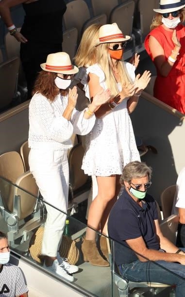 Xisca Perello, wife of Rafael Nadal of Spain, his sister Maria Isabel Nadal during day 13 of the French Open 2021, Roland-Garros 2021, Grand Slam...