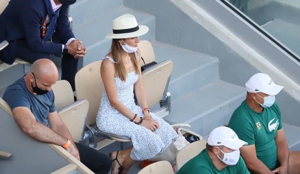 Jelena Djokovic, wife of Novak Djokovic of Serbia during day 13 of the French Open 2021, Roland-Garros 2021, Grand Slam tennis tournament at Roland...