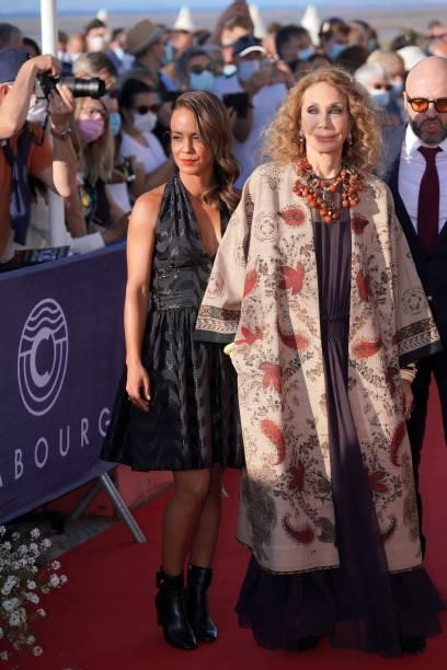 Alice Belaïdi and Marisa Berenson attend the red carpet closing ceremony of the 35th Cabourg Film Festival - Day Four on June 12, 2021 in Cabourg,...