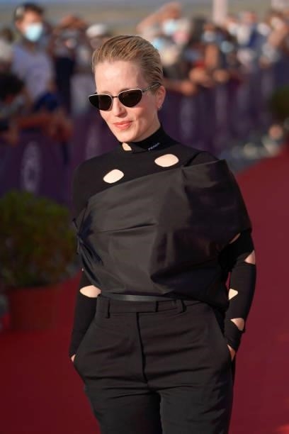 Jane Added attends the red carpet closing ceremony of the 35th Cabourg Film Festival - Day Four on June 12, 2021 in Cabourg, France.