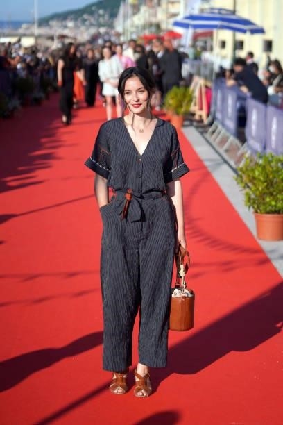 Tiphaine Hass attends the red carpet closing ceremony of the 35th Cabourg Film Festival - Day Four on June 12, 2021 in Cabourg, France.