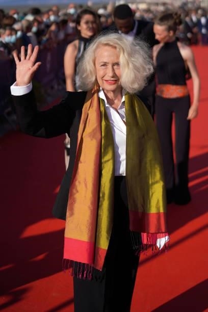Brigitte Fossey attends the red carpet closing ceremony of the 35th Cabourg Film Festival - Day Four on June 12, 2021 in Cabourg, France.