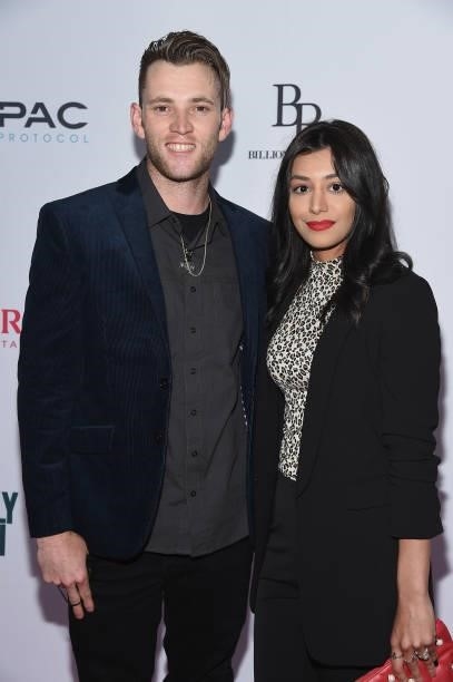 Event sponsers Drew Saunders and Genesis Saunders attend the 2021 Tribeca Festival Premiere private screening of "Asking For It