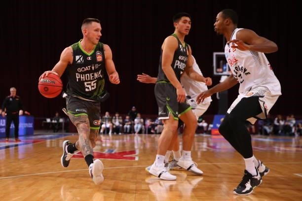 Mitch Creek of the Phoenix dribbles the ball during game two of the NBL Semi-Final Series between the South East Melbourne Phoenix and Melbourne...