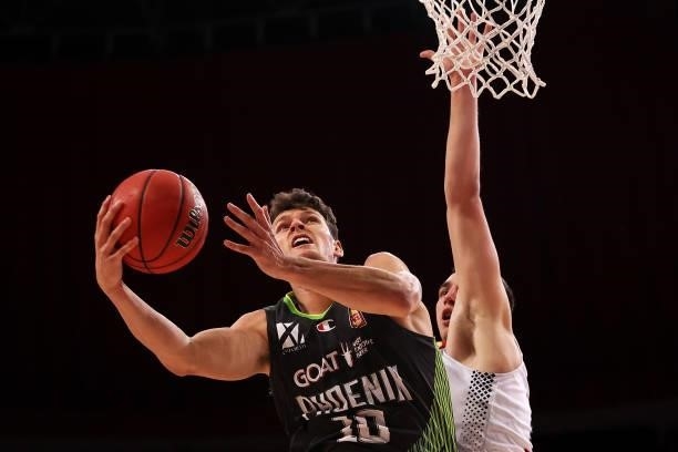 Yanni Wetzall of the Phoenix stretches for the ball during game two of the NBL Semi-Final Series between the South East Melbourne Phoenix and...