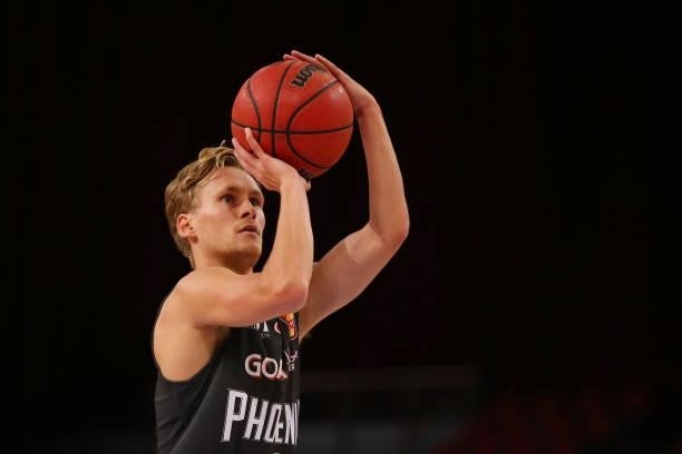 Kyle Adnam of the Phoenix shoots from the free throw line during game two of the NBL Semi-Final Series between the South East Melbourne Phoenix and...