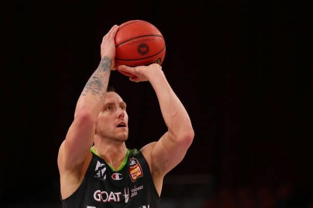Mitch Creek of the Phoenix shoots from the free throw line during game two of the NBL Semi-Final Series between the South East Melbourne Phoenix and...