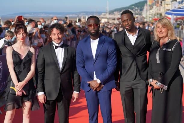 Dadju and guests attend the red carpet of closing ceremony of the 35th Cabourg Film Festival - Day Four on June 12, 2021 in Cabourg, France.
