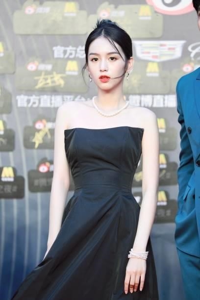 Actress Zhou Ye attends 2021 Weibo Movie Awards Ceremony on June 12, 2021 in Shanghai, China.