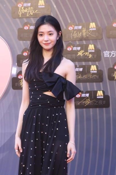 Actress Liu Haocun attends 2021 Weibo Movie Awards Ceremony on June 12, 2021 in Shanghai, China.