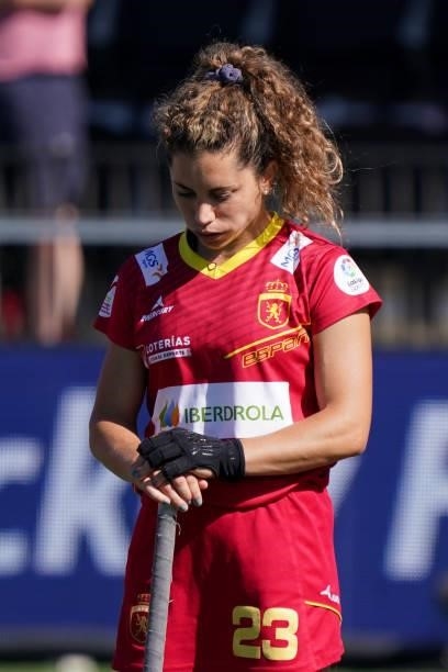 Georgina Oliva of Spain during the Euro Hockey Championships Women match between Belgium and Spain at Wagener Stadion on June 13, 2021 in Amstelveen,...
