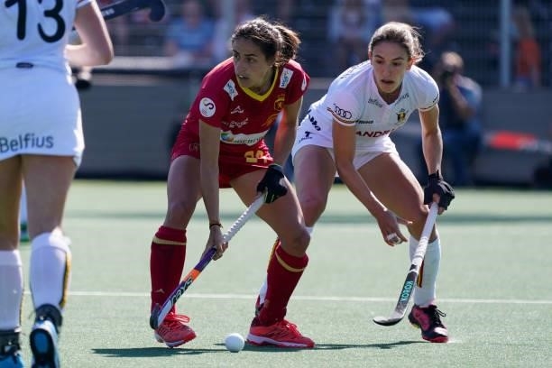 Beatriz Perez of Spain during the Euro Hockey Championships Women match between Belgium and Spain at Wagener Stadion on June 13, 2021 in Amstelveen,...