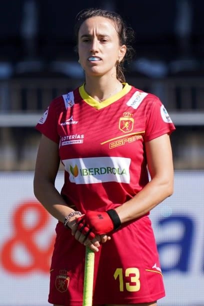 Belen Iglesias of Spain during the Euro Hockey Championships Women match between Belgium and Spain at Wagener Stadion on June 13, 2021 in Amstelveen,...