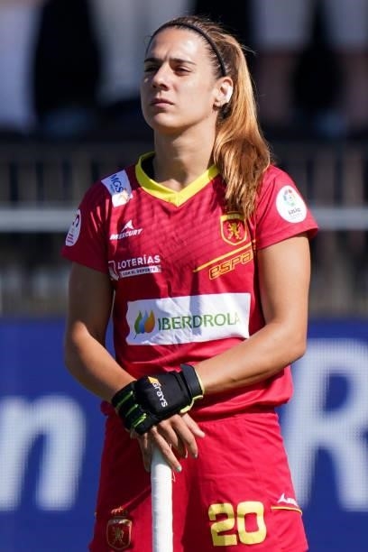 Xantal Gine of Spain during the Euro Hockey Championships Women match between Belgium and Spain at Wagener Stadion on June 13, 2021 in Amstelveen,...