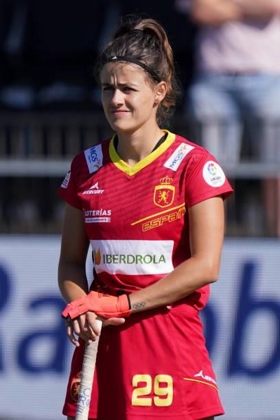 Lucia Jimenez of Spain during the Euro Hockey Championships Women match between Belgium and Spain at Wagener Stadion on June 13, 2021 in Amstelveen,...