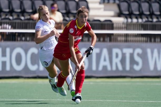Alejandra Torres Quevedo of Spain during the Euro Hockey Championships Women match between Belgium and Spain at Wagener Stadion on June 13, 2021 in...