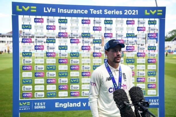 Rory Burns of England looks on following Day Four of the Second Test LV= Insurance Test Series match between England and New Zealand at Edgbaston on...