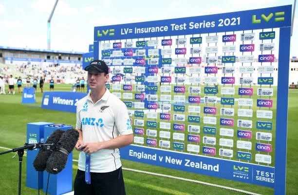Matt Henry of New Zealand looks on following Day Four of the Second Test LV= Insurance Test Series match between England and New Zealand at Edgbaston...