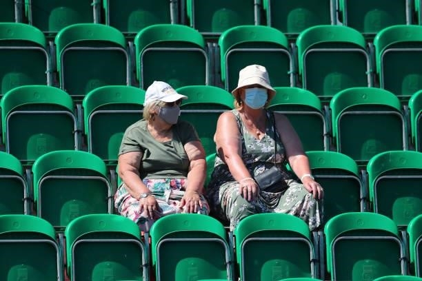 Fans look on during day 1 of the Nottingham Trophy at Nottingham Tennis Centre on June 13, 2021 in Nottingham, England.