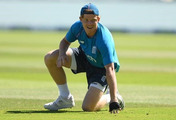 Ollie Pope of England looks on before day 4 of the second LV= Test match against New Zealand at Edgbaston on June 13, 2021 in Birmingham, England.