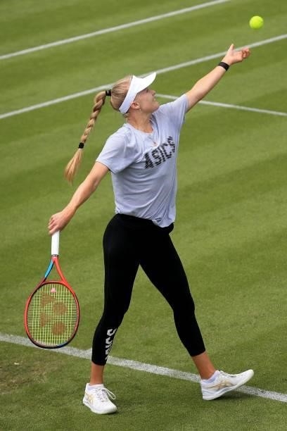 Harriet Dart of Great Britain in a practice session during the Viking Classic Birmingham at Edgbaston Priory Club on June 13, 2021 in Birmingham,...