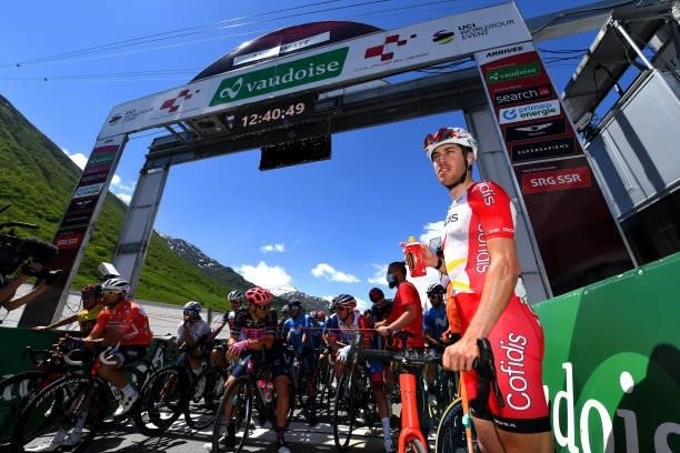 Jelle Wallays of Belgium and Team Cofidis at start during the 84th Tour de Suisse 2021, Stage 8 a 159,5km stage from Andermatt to Andermatt /...