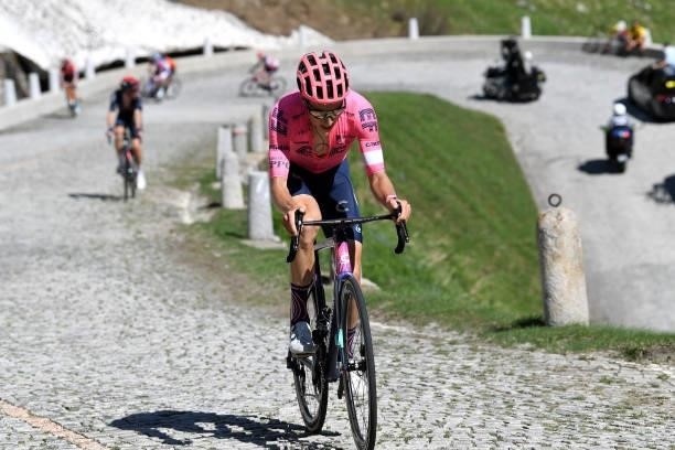 Neilson Powless of United States and Team EF Education - Nippo in breakaway during the 84th Tour de Suisse 2021, Stage 8 a 159,5km stage from...