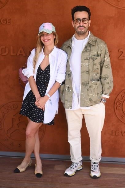Jonathan Cohen and guest attend the French Open 2021at Roland Garros on June 13, 2021 in Paris, France.