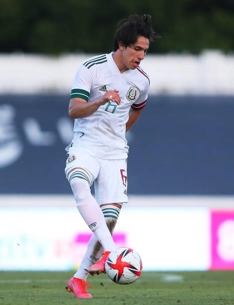 Alan Jhosué Cervantes Martín of Mexico in action during a International Friendly match between Mexico and Australia at Marbella Municipal Stadium on...