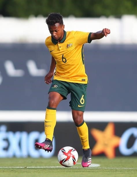 Tyrese Francois of Australia in action during a International Friendly match between Mexico and Australia at Marbella Municipal Stadium on June 12,...
