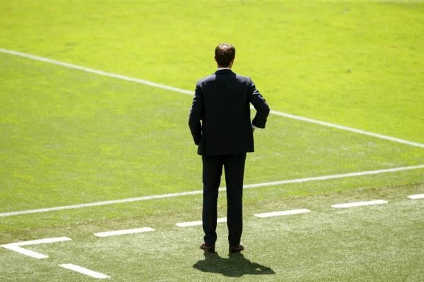 Head Coach Gareth Southgate of England during the UEFA Euro 2020 Championship Group D match between England and Croatia on June 13, 2021 in London,...