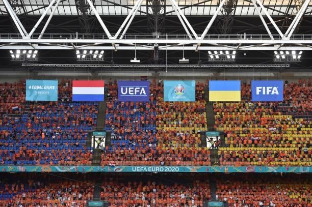 General view duprior to the UEFA Euro 2020 Championship Group C match between Netherlands and Ukraine on June 13, 2021 in Amsterdam, Netherlands.