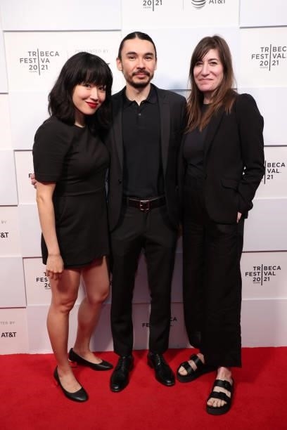 Kimberly Parker, director Josef Kubota Wladyka and Mollye Asher attend 2021 Tribeca Festival Premiere of "Catch The Fair One