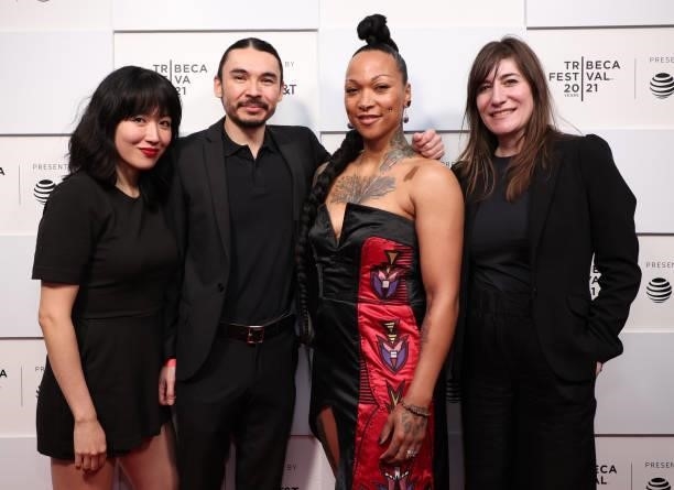 Kimberly Parker, director Josef Kubota Wladyka, Kali Reis and Mollye Asher attend 2021 Tribeca Festival Premiere of "Catch The Fair One