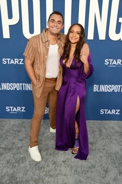 Andrew Chappelle and Jasmine Cephas Jones attend the Blindspotting Los Angeles Premiere at Hollywood Forever on June 13, 2021 in Hollywood,...