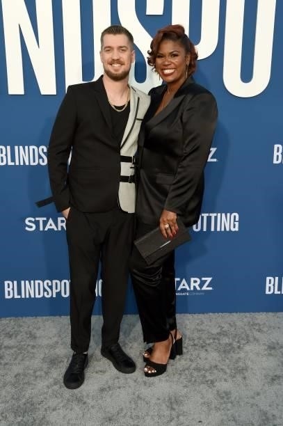 Rafael Casal and Candace Nicholas-Lippman attend the Blindspotting Los Angeles Premiere at Hollywood Forever on June 13, 2021 in Hollywood,...