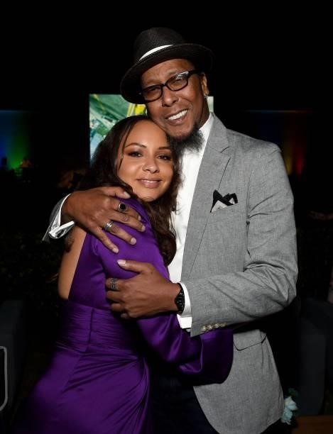 Jasmine Cephas Jones and Ron Cephas Jones attend the Blindspotting Los Angeles Premiere at Hollywood Forever on June 13, 2021 in Hollywood,...