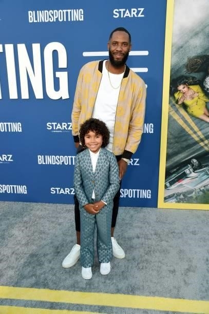 Lance Holloway and Atticus Woodward attend the Blindspotting Los Angeles Premiere at Hollywood Forever on June 13, 2021 in Hollywood, California.